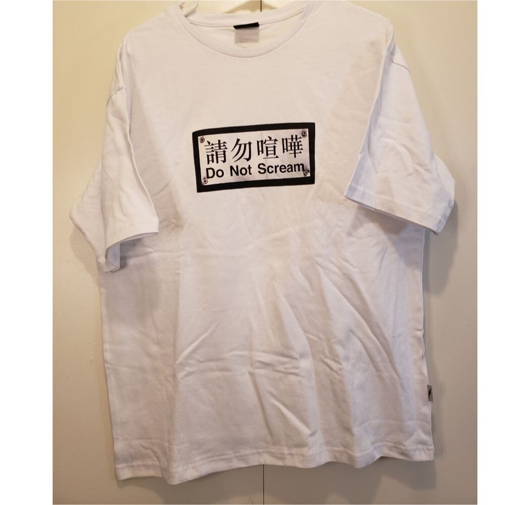 Publish Brand Men's Large White & Black Graphic T-Shirt Casual Utility Eclectic